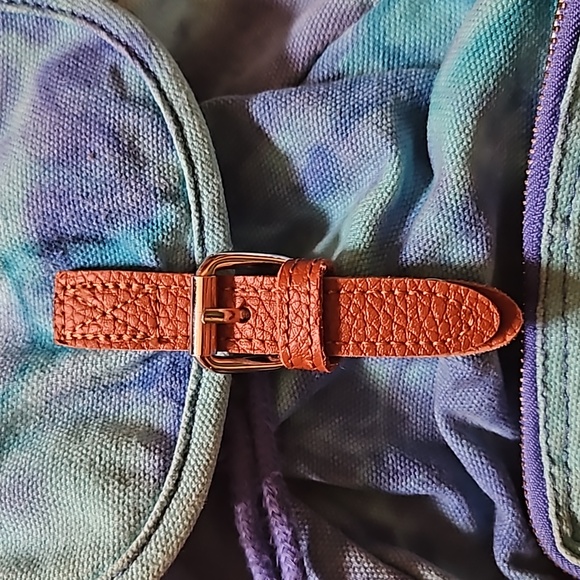 PINK VS tie died blue canvas mini backpack - Picture 8 of 14